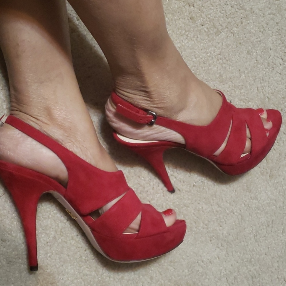 The Devils Prada Red Platform Real Suede Badazz P… - image 1